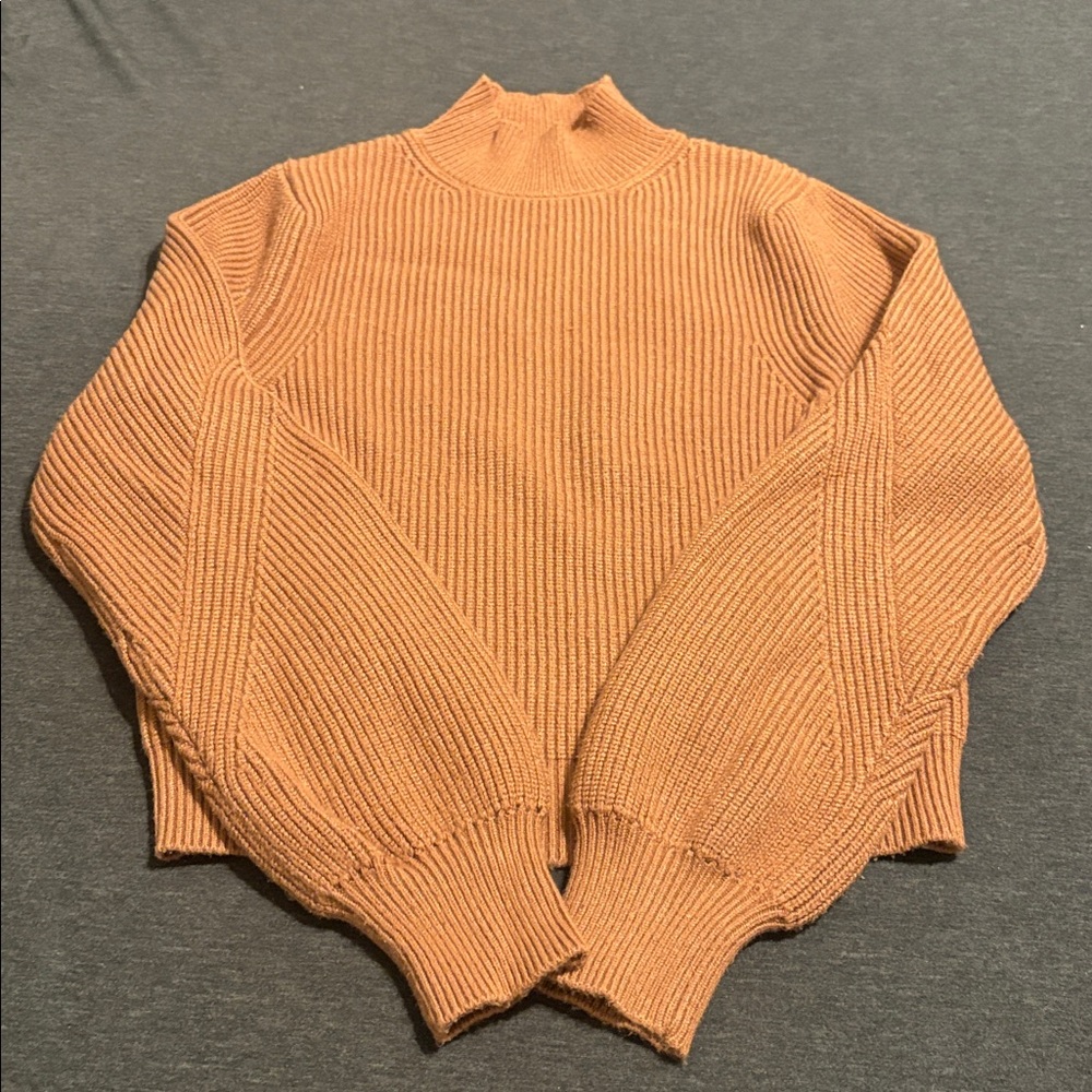 Zara Camel Cowl Neck Sweater